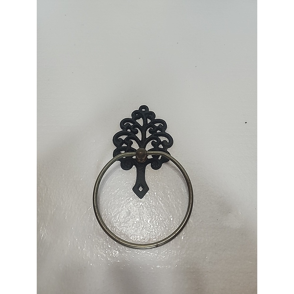 Art Nouveau Tree of Life Towel Ring Cast Iron